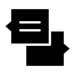 Speech bubble icon glyph style vector illustration