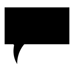 Speech bubble icon glyph style vector illustration