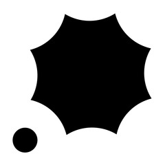 Speech bubble icon glyph style vector illustration