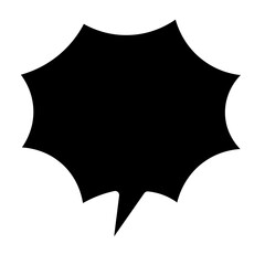 Speech bubble icon glyph style vector illustration