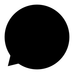 Speech bubble icon glyph style vector illustration