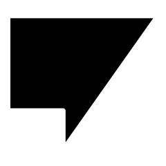 Speech bubble icon glyph style vector illustration