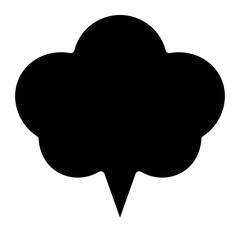 Speech bubble icon glyph style vector illustration