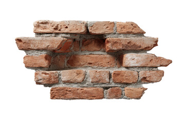 Obraz premium Exposed brick section with a missing center section