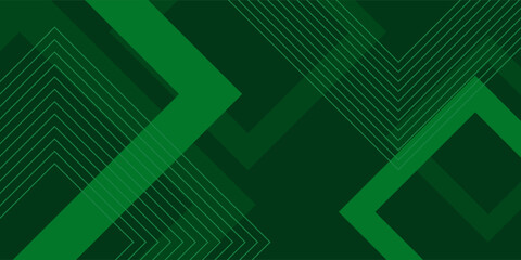 Abstract dynamic fluid green geometric with rectangular box lines gradient background. Vector