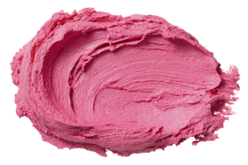 Pink frosting swirl, textured surface, soft appearance