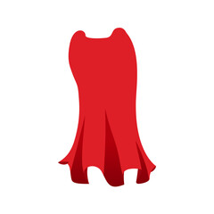 Red Superhero Cape Vector Illustration