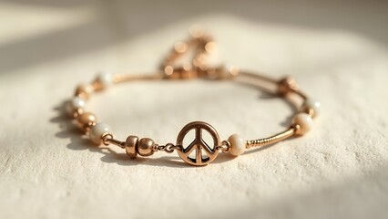 World Peace Day peace sign bracelet