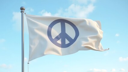 World Peace Day peace sign flag