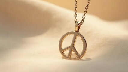 World Peace Day peace sign necklace