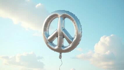 World Peace Day peace sign balloon