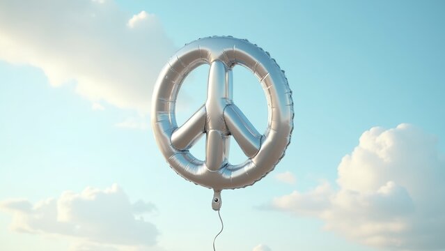 World Peace Day peace sign balloon