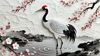 Obraz premium Swans on the lake I Wall Decor 