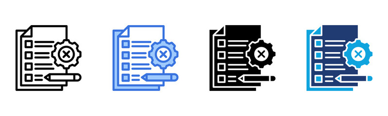 Closed Project icon Multi Style Vector Illustration