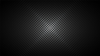 Metallic Grid Abstract Black Background with Gradient Light