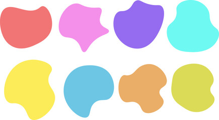 Organic round shape abstract vector background