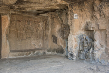Pandavleni or The Trirashmi Caves or Nashik Caves, a group of twenty-four Hinayana Buddhist caves,...