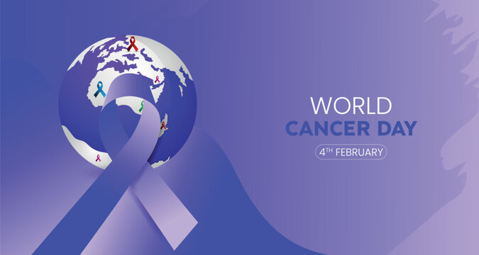 World cancer day background graphic elements. Healthcare and medicine concept - Powered by Adobe