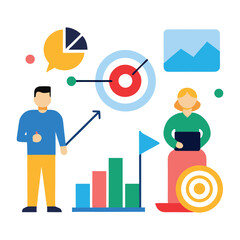 business man with chart