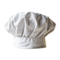 White chef's hat, fluffy and tall, against black background