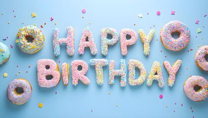 Happy birthday sweet greetings colorful design