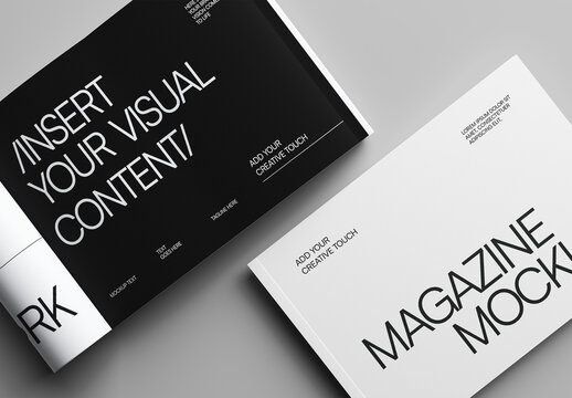Horizontal Magazine Mockup