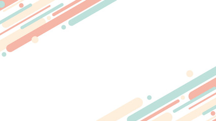 メンフィス風カラフル幾何学模様フレーム（Memphis Style Geometric Frame Background）1920&times;1080サイズ ベクター素材