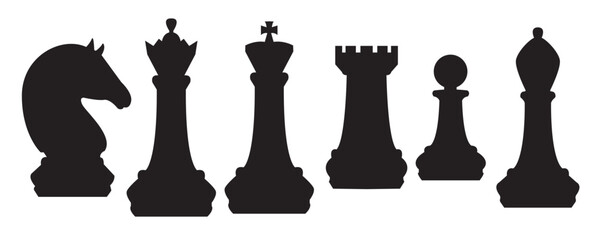 black color chess piece set