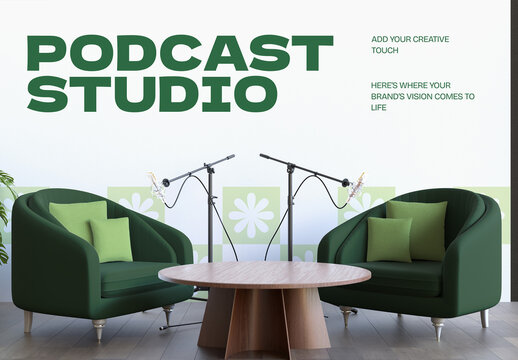 Podcast Setup Mockup