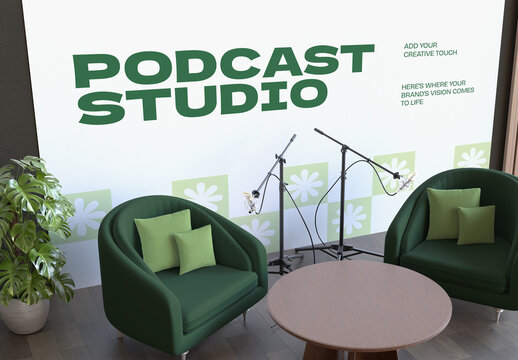 Podcast Studio Mockup
