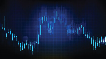 abstract futuristic technology background of blue random bar