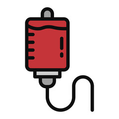 IV Drip Vector Filled Icon Design