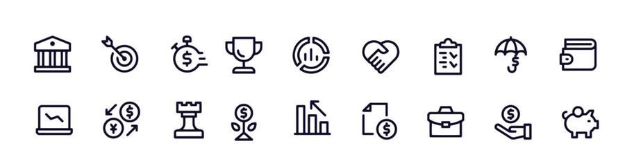 business and finance icons vector design