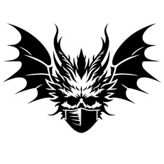 Dragon mask silhouette