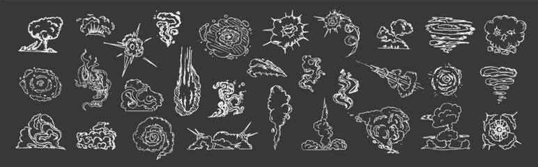 Collection of Smoke vector illustration