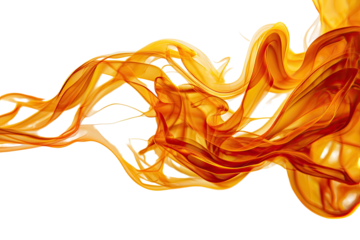 Swirling, translucent orange and gold wisps on black
