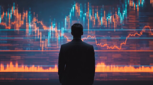 businessman or broker looking at the charts