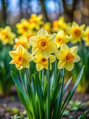 Fototapeta premium Daffodil Blooms with Tiny Yellow Spots