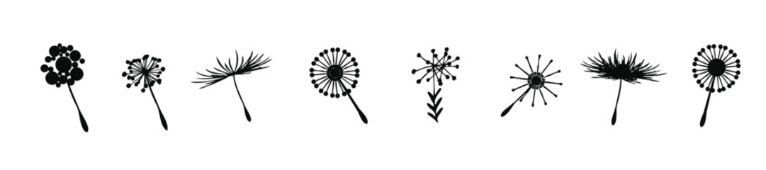dandelion icons vector