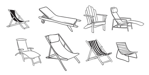 Deck Chair vector illustration