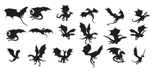 dragon ancient creature mythology silhouette 