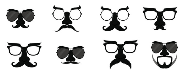 fake nose and glasses set with mustache and eyebrows