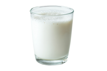Salted Ayran drink isolated on transparent background