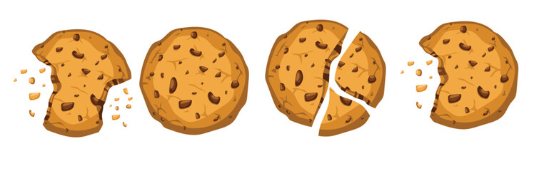Set of fursecuri vector illustration