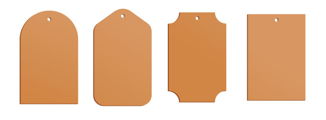 gift tags shapes vector isolated 