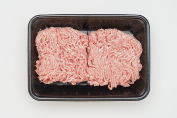 食品トレーの上の豚ミンチ肉・豚ひき肉