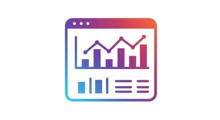 Colorful data analytics dashboard illustration for business insights and reporting.