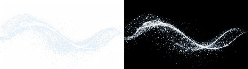 Stunning PNG overlay featuring glowing gold waves and shimmer particles, perfect for festive photo effects.