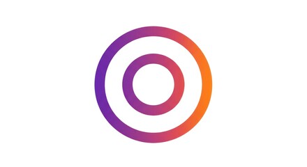 Gradient concentric circles logo design with vibrant color transitions.