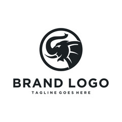 minimalist black elephant logo